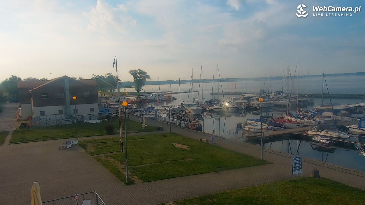 Giżycko - widok na marinę i molo - 21 czerwiec 2026, 06:11