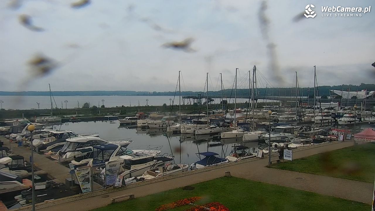 Giżycko - widok na marinę i molo - 31 sierpień 2025, 07:08