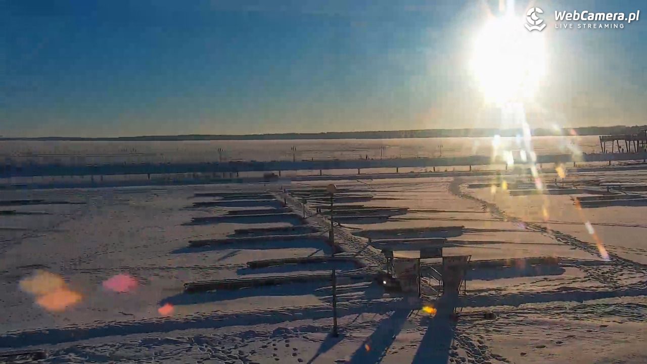 Giżycko - widok na marinę i molo - 31 styczeń 2026, 14:59