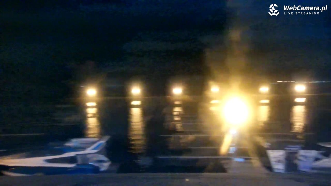Giżycko - widok na marinę i molo - 13 grudzień 2025, 03:43
