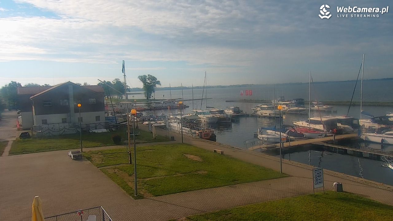 Giżycko - widok na marinę i molo - 18 czerwiec 2026, 06:43