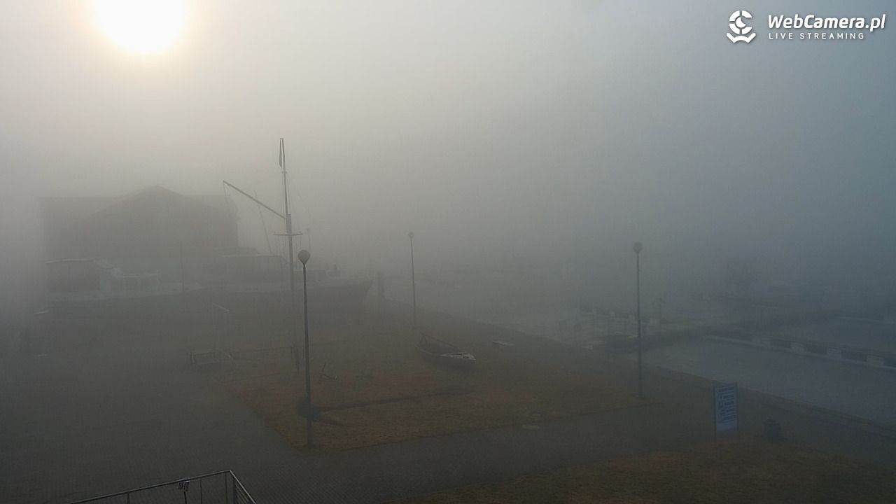 Giżycko - widok na marinę i molo - 17 marzec 2026, 07:20