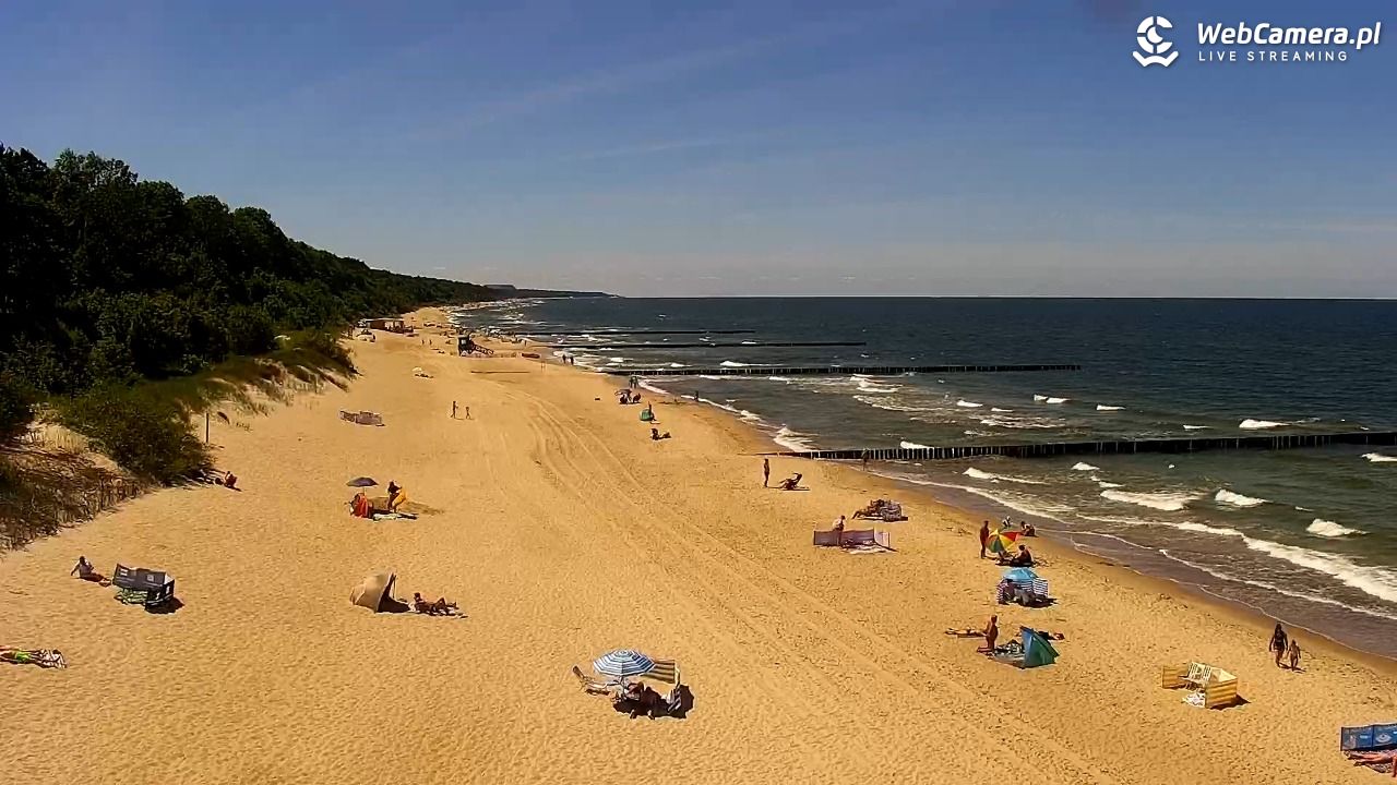 TRZĘSACZ - widok na plażę - 22 czerwiec 2026, 13:22