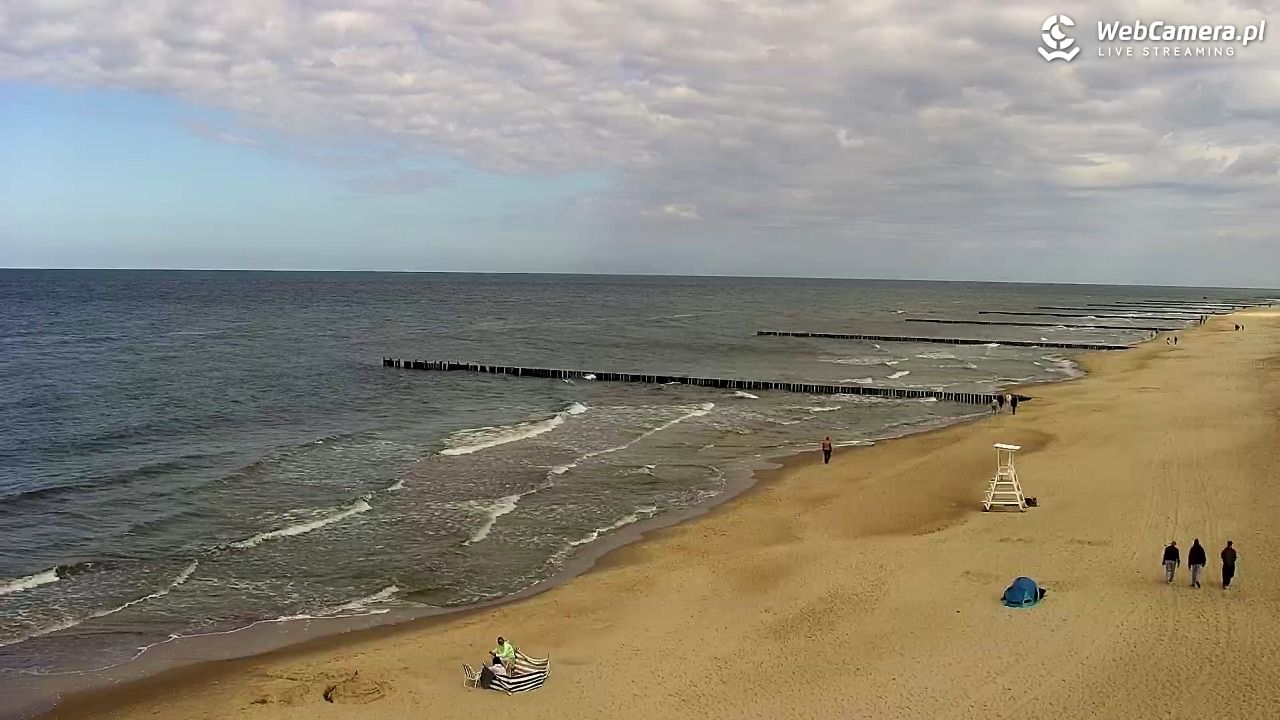 TRZĘSACZ - widok na plażę - 18 wresień 2026, 13:10
