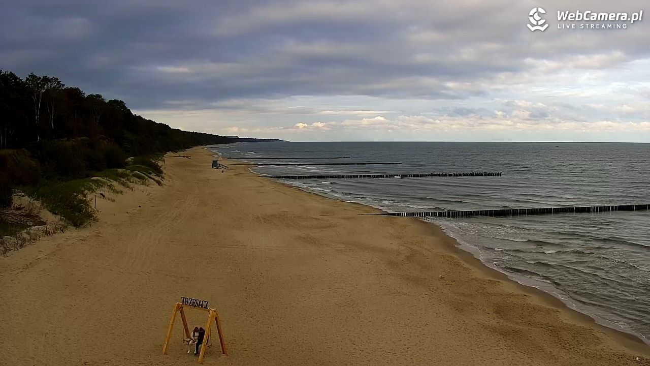 TRZĘSACZ - widok na plażę - 18 wresień 2026, 08:39