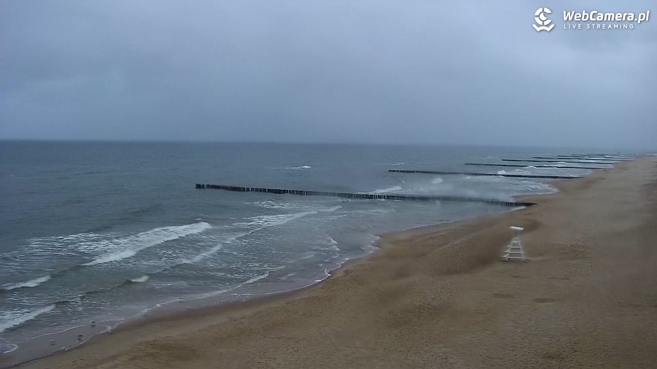 TRZĘSACZ - widok na plażę - 20 wresień 2026, 06:40