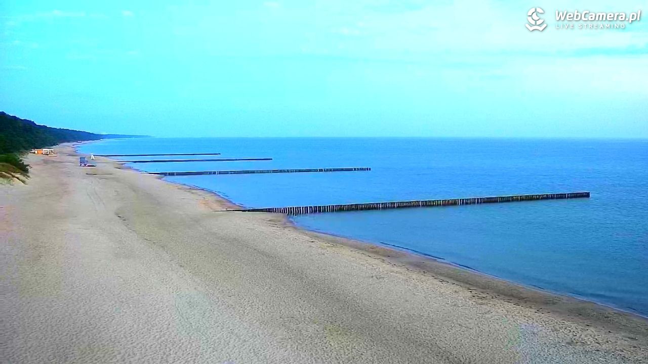 TRZĘSACZ - widok na plażę - 21 czerwiec 2026, 03:57