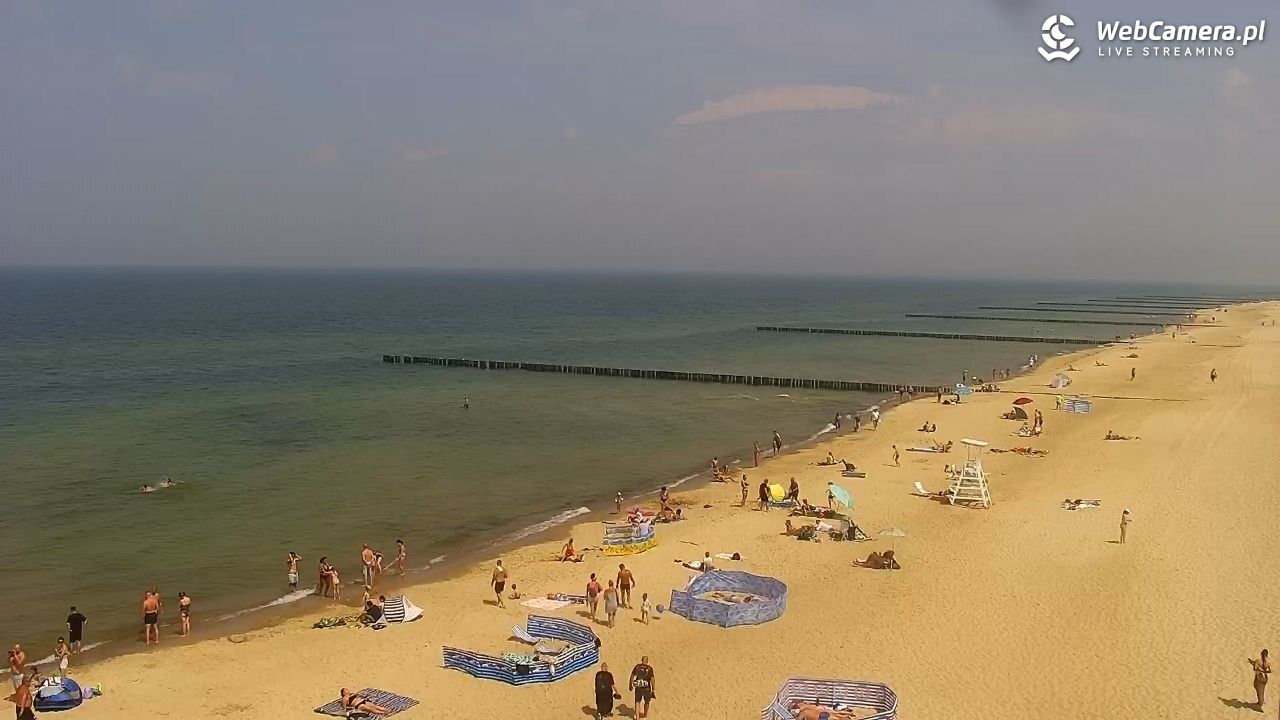 TRZĘSACZ - widok na plażę - 21 czerwiec 2026, 13:01