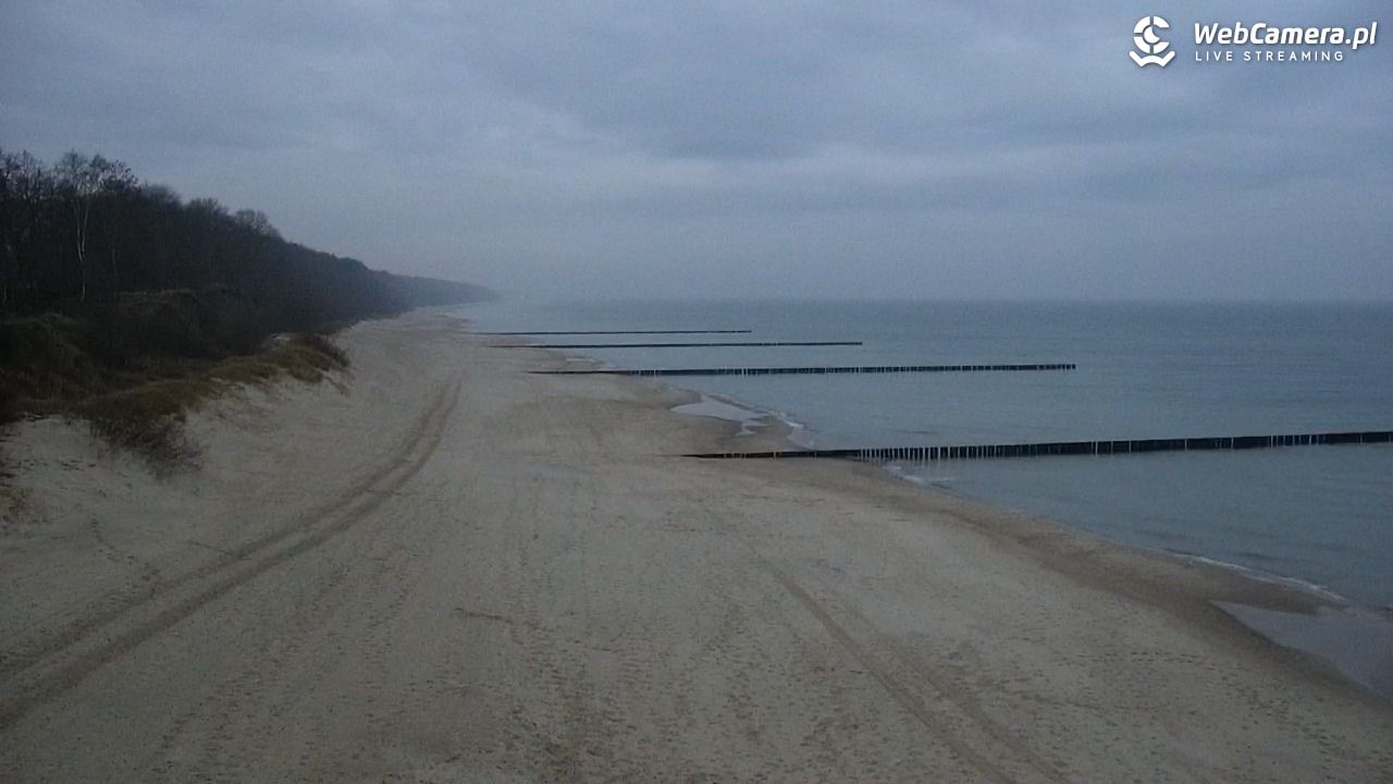 TRZĘSACZ - widok na plażę - 18 grudzień 2025, 07:39