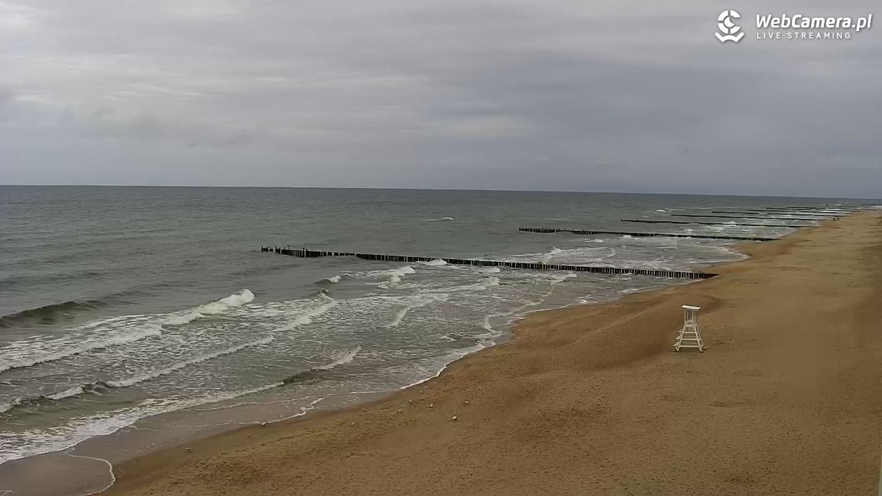 TRZĘSACZ - widok na plażę - 20 wresień 2026, 09:50