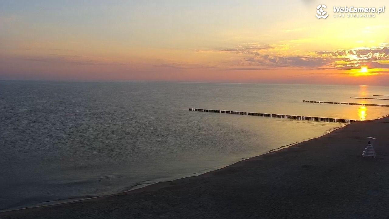 TRZĘSACZ - widok na plażę - 21 czerwiec 2026, 04:53