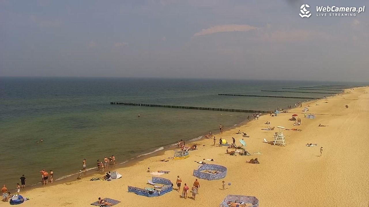 TRZĘSACZ - widok na plażę - 21 czerwiec 2026, 13:01