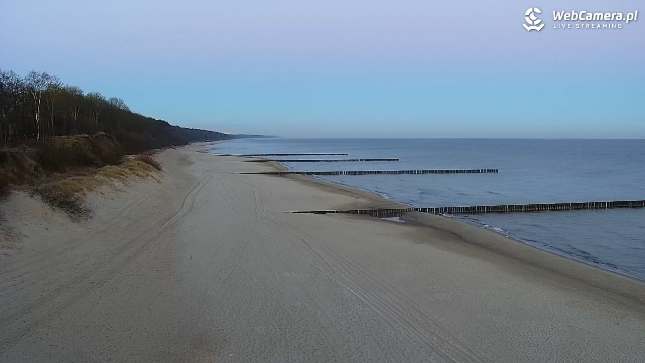 TRZĘSACZ - widok na plażę - 21 marzec 2026, 05:45