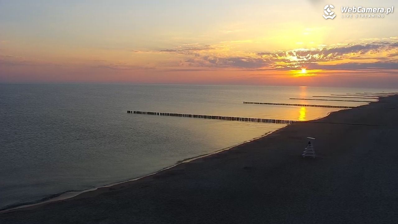 TRZĘSACZ - widok na plażę - 21 czerwiec 2026, 04:53