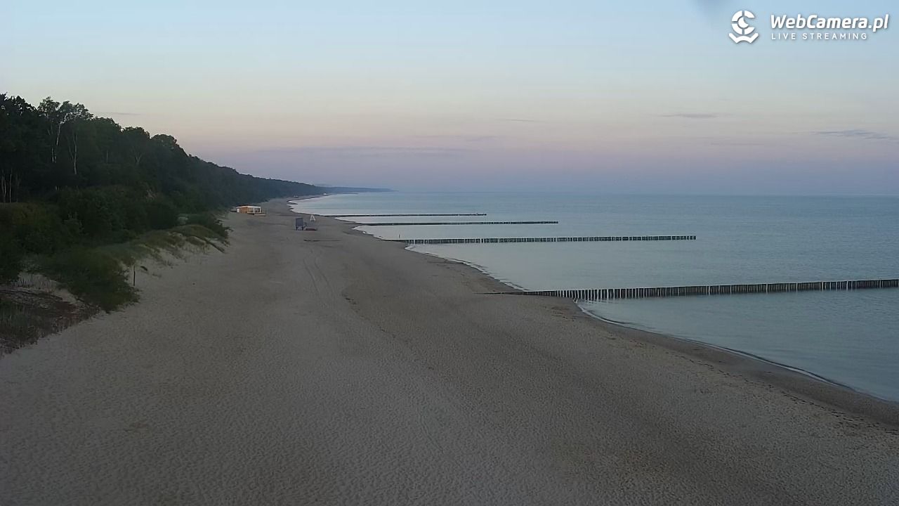TRZĘSACZ - widok na plażę - 21 czerwiec 2026, 04:58