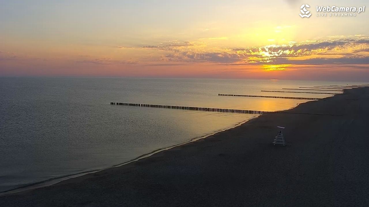 TRZĘSACZ - widok na plażę - 21 czerwiec 2026, 04:54