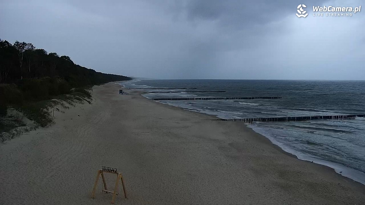 TRZĘSACZ - widok na plażę - 20 wresień 2026, 06:32