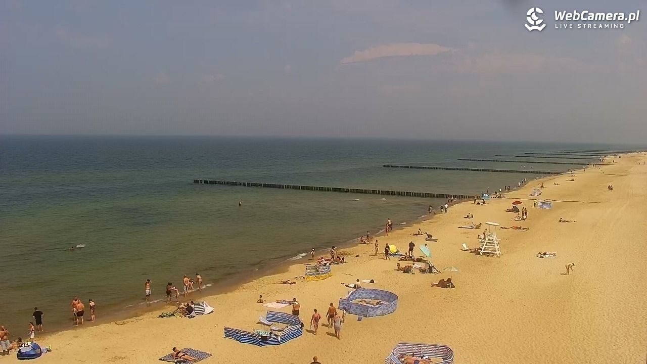 TRZĘSACZ - widok na plażę - 21 czerwiec 2026, 13:01