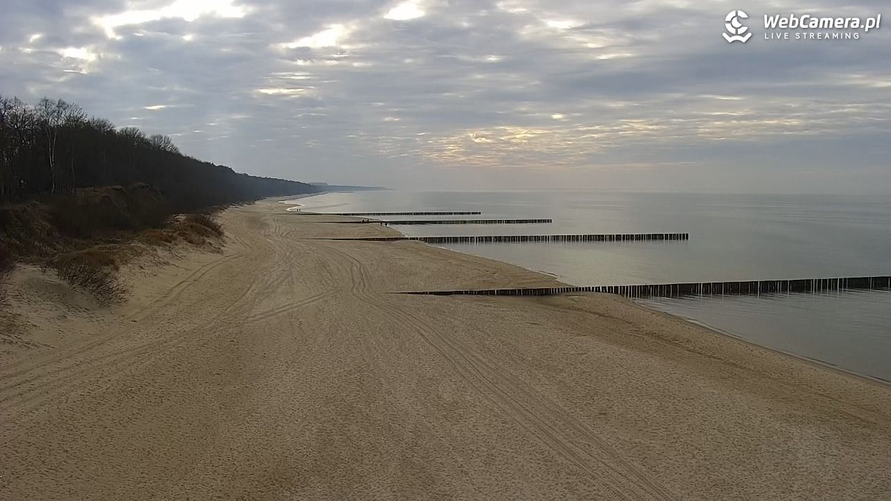 TRZĘSACZ - widok na plażę - 19 marzec 2026, 15:40