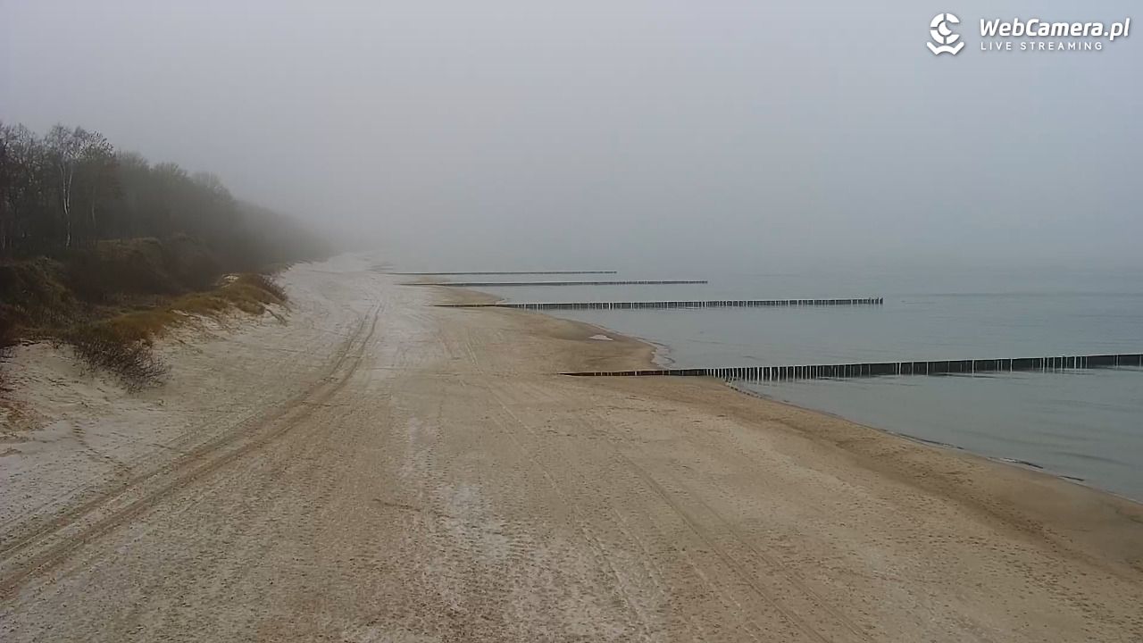 TRZĘSACZ - widok na plażę - 17 grudzień 2025, 08:40