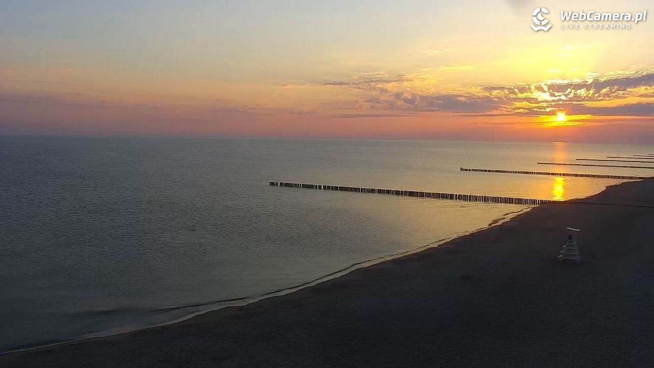 TRZĘSACZ - widok na plażę - 21 czerwiec 2026, 04:53