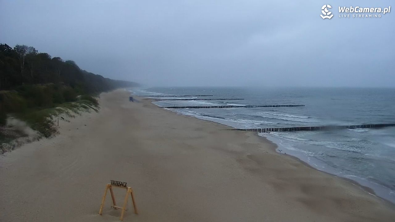 TRZĘSACZ - widok na plażę - 20 wresień 2026, 06:40