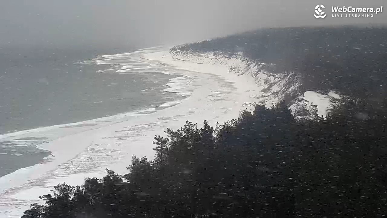 ROWY - widok na plażę i morze - 18 luty 2026, 08:55