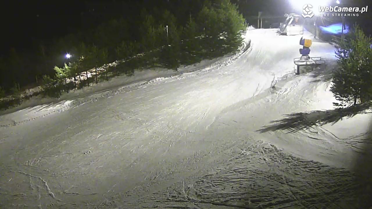 Gogołów Pod Dziedzicem - widok na stok - 16 styczeń 2026, 19:50