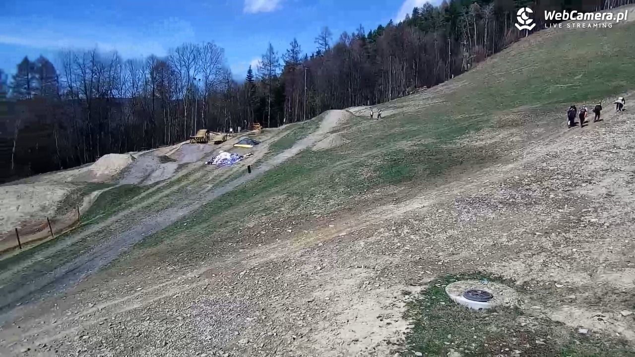 Góra Żar - widok na stację dolną - 05 kwiecień 2026, 12:57
