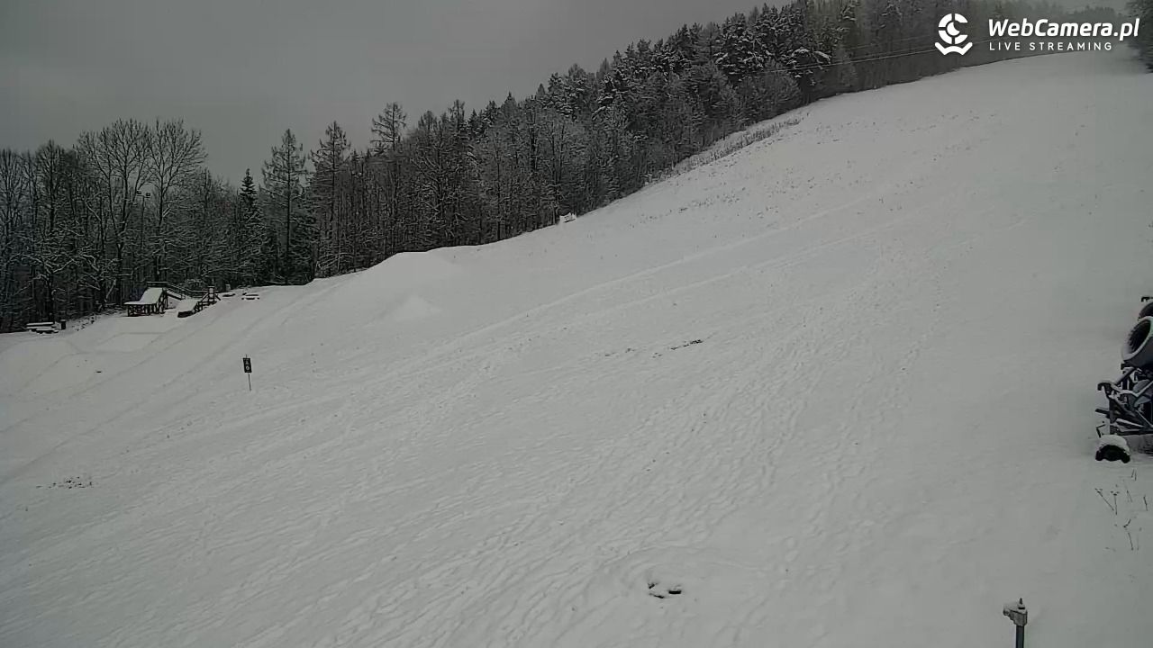 Góra Żar - widok na stację dolną - 19 luty 2026, 08:59