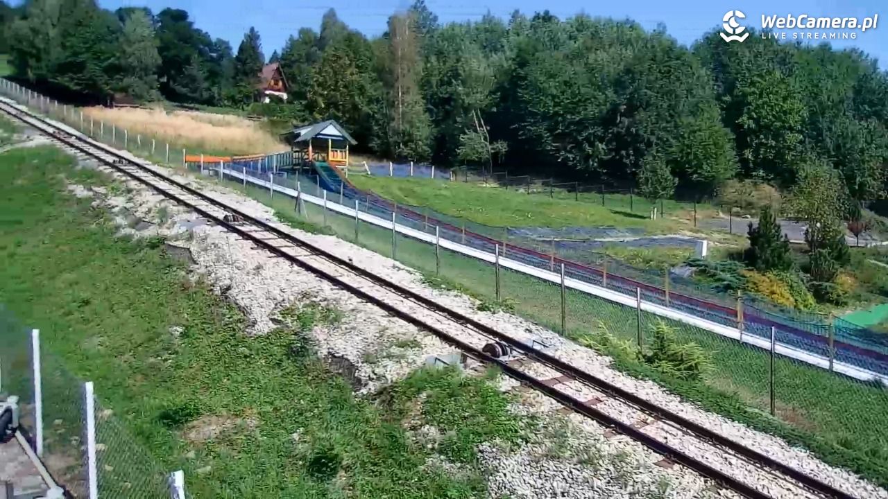 Góra Żar - widok na stację dolną - 24 sierpień 2026, 13:04