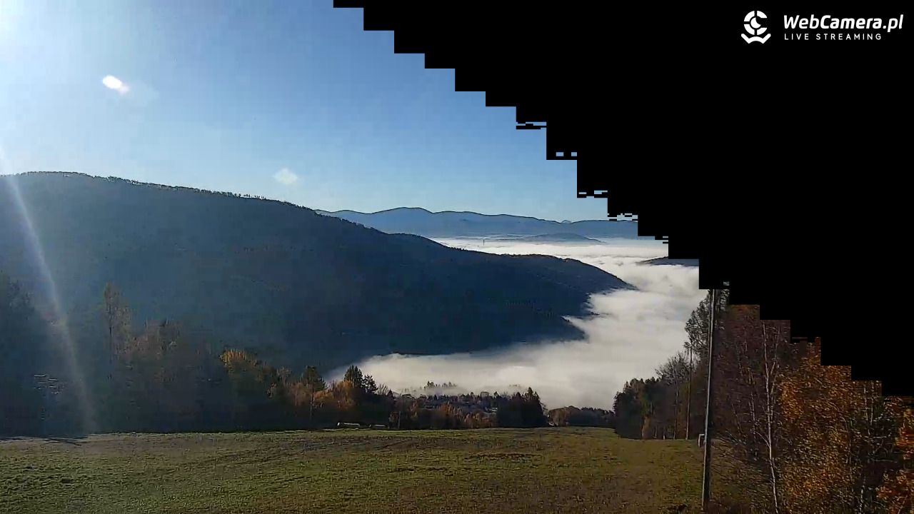 Góra Żar - widok panoramiczny na Beskidy - 06 listopad 2025, 08:54