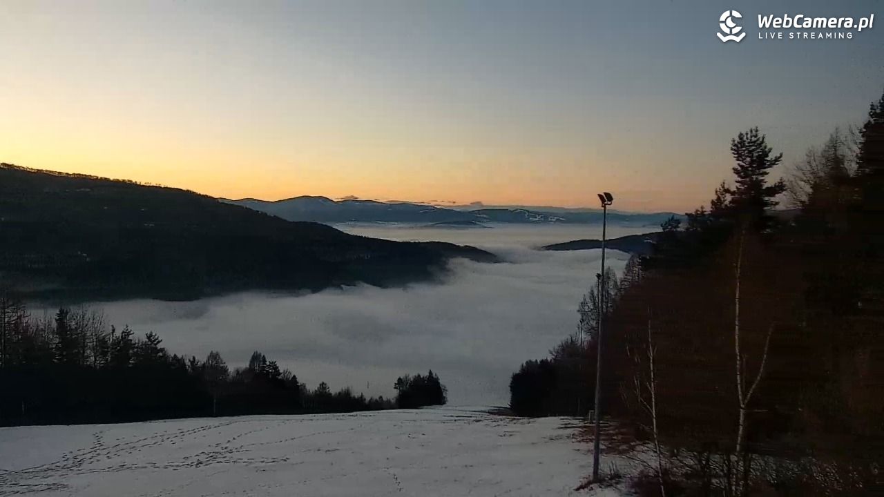 Góra Żar - widok panoramiczny na Beskidy - 17 styczeń 2026, 07:18