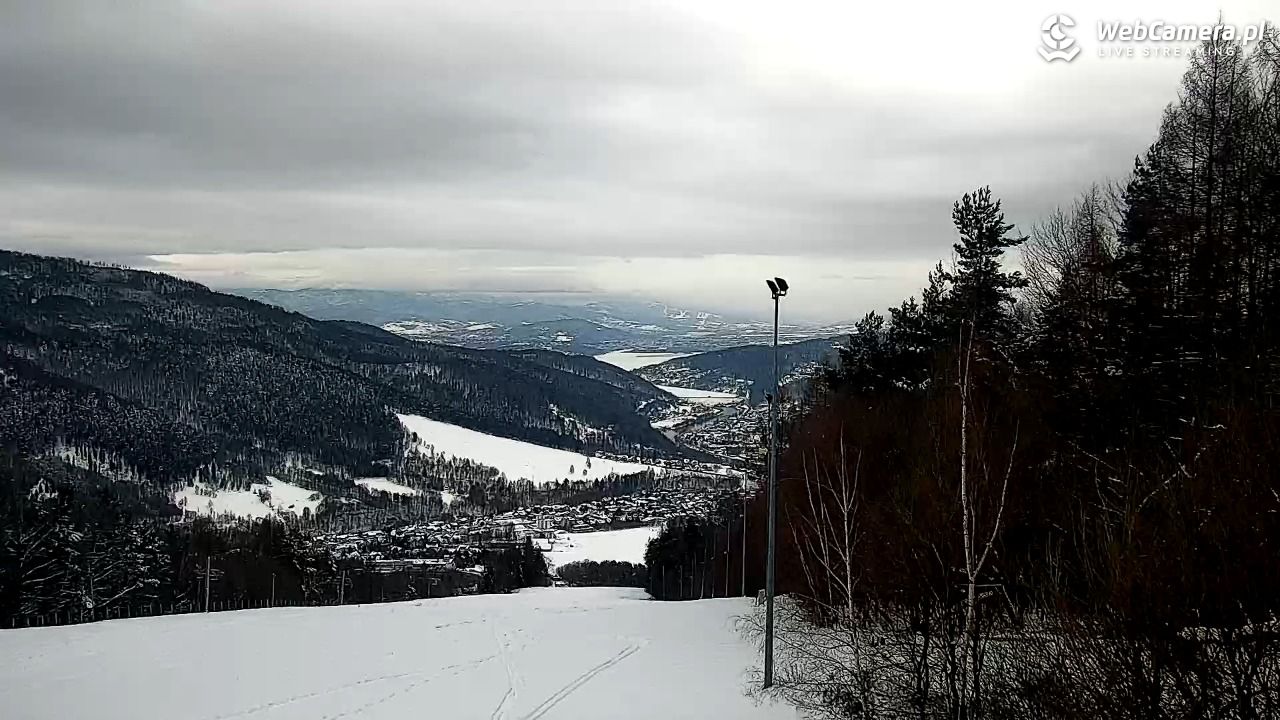 Góra Żar - widok panoramiczny na Beskidy - 21 luty 2026, 12:21