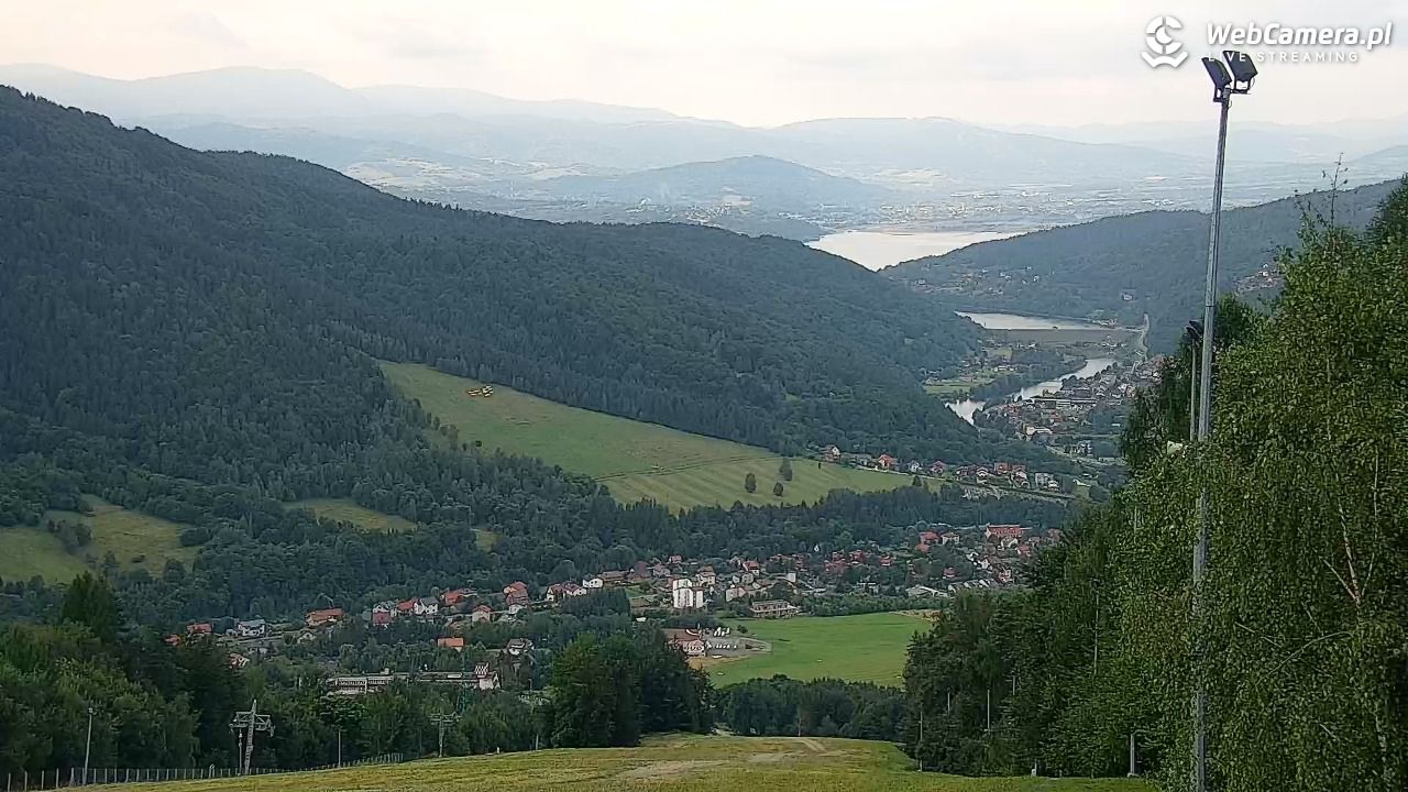 Góra Żar - widok panoramiczny na Beskidy - 23 lipiec 2026, 07:47
