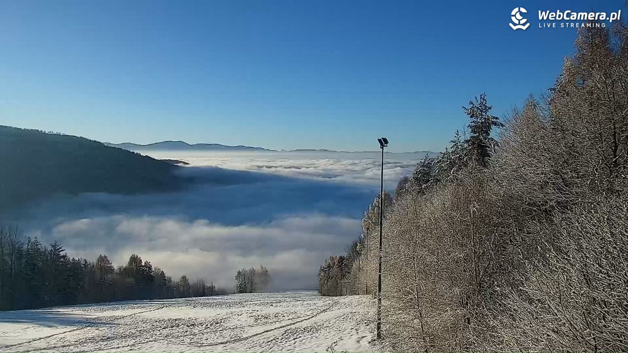 Góra Żar - widok panoramiczny na Beskidy - 28 listopad 2025, 08:12