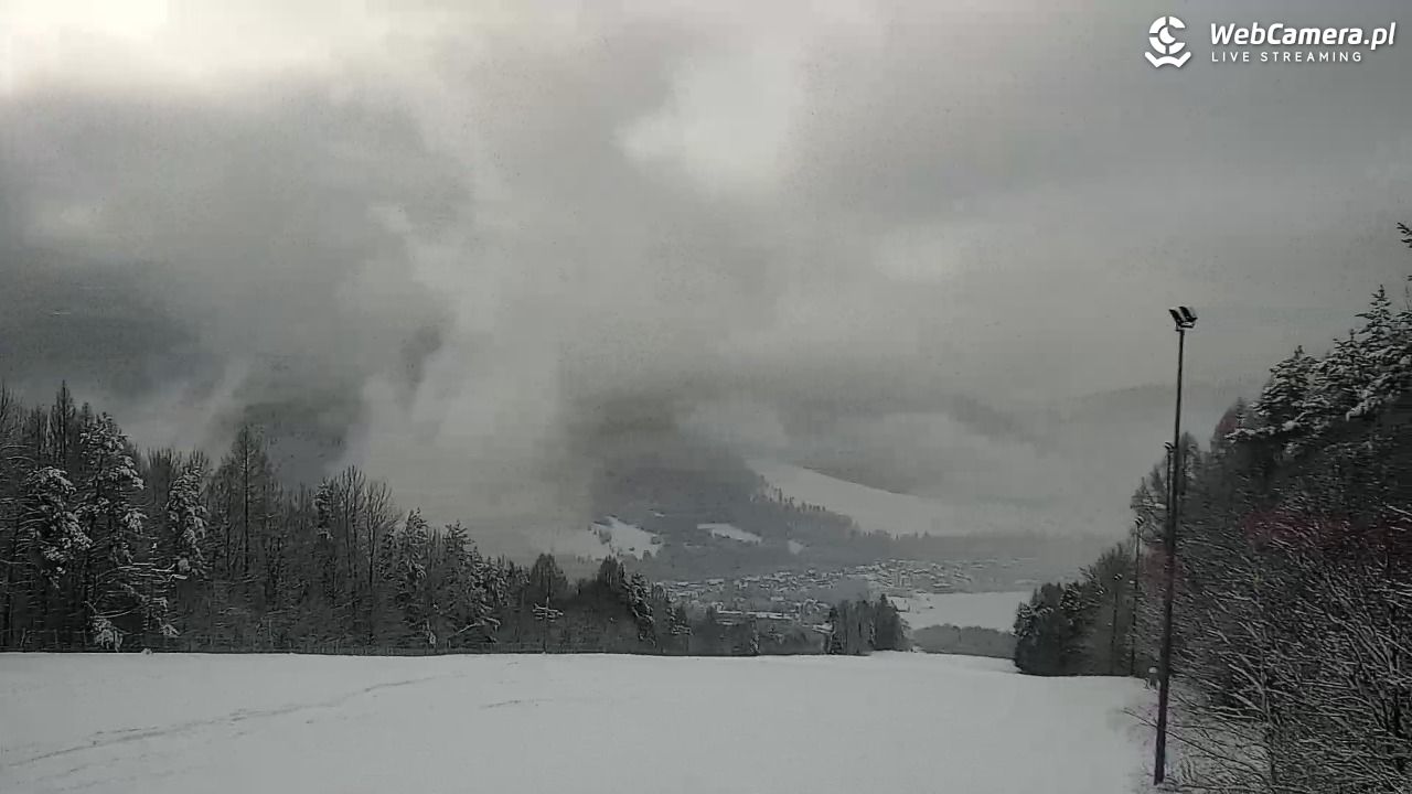 Góra Żar - widok panoramiczny na Beskidy - 19 luty 2026, 09:15