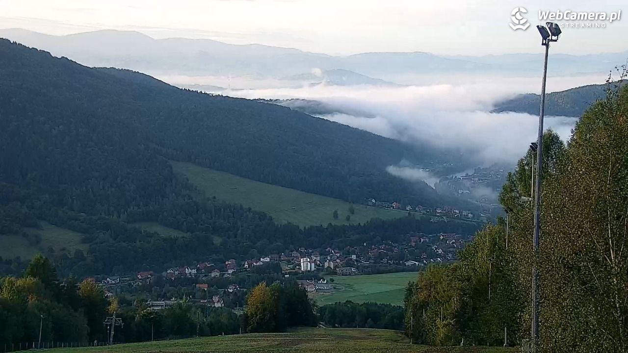 Góra Żar - widok panoramiczny na Beskidy - 26 wresień 2026, 07:15