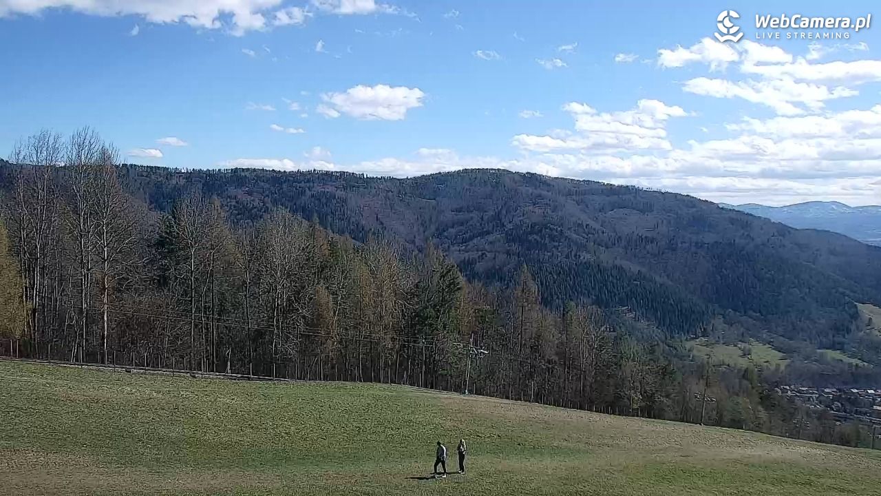 Góra Żar - widok panoramiczny na Beskidy - 06 kwiecień 2026, 14:20