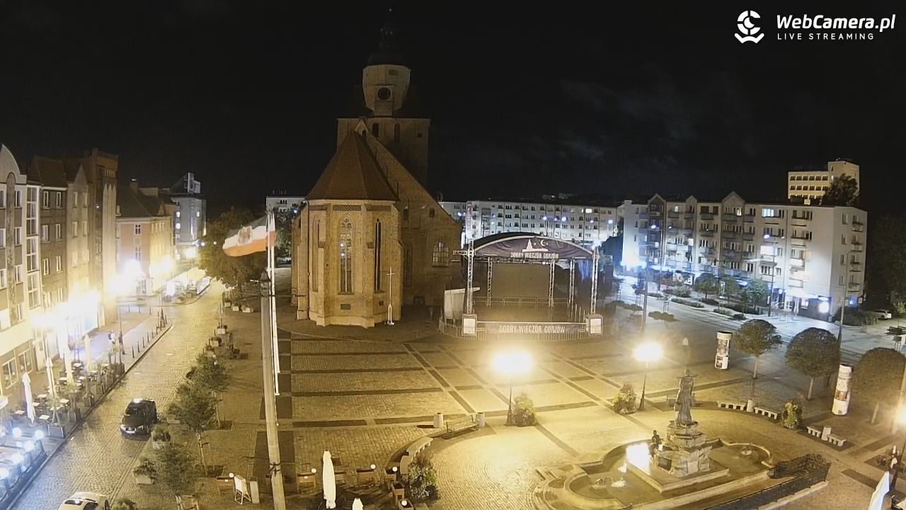 Gorzów Wielkopolski - widok na Katedrę - 04 wresień 2026, 21:50
