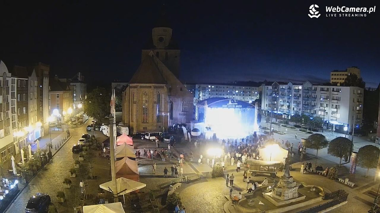 Gorzów Wielkopolski - widok na Katedrę - 17 sierpień 2025, 21:43