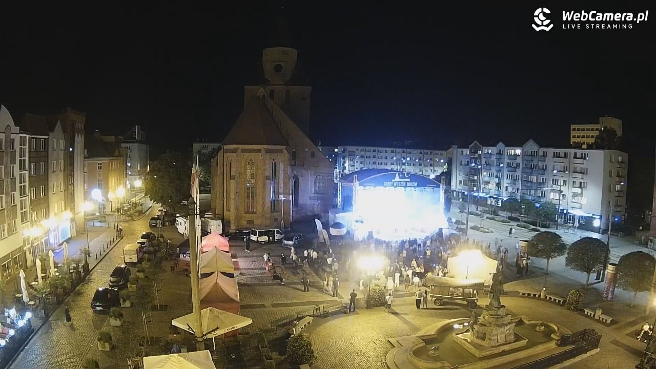 Gorzów Wielkopolski - widok na Katedrę - 17 sierpień 2025, 22:09