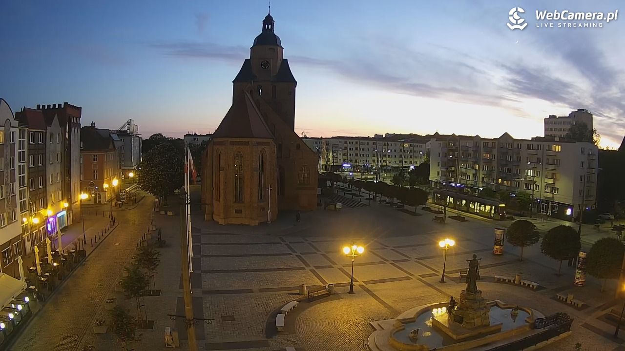 Gorzów Wielkopolski - widok na Katedrę - 18 maj 2026, 21:30
