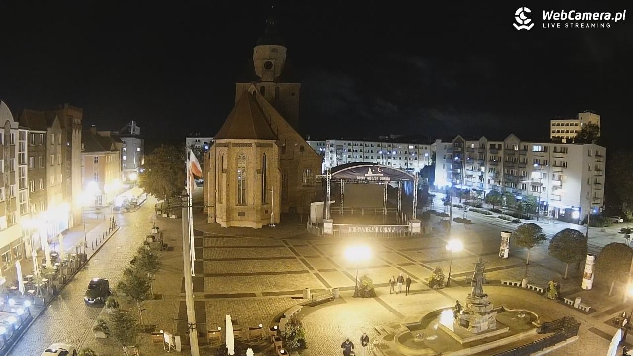 Gorzów Wielkopolski - widok na Katedrę - 04 wresień 2026, 21:52