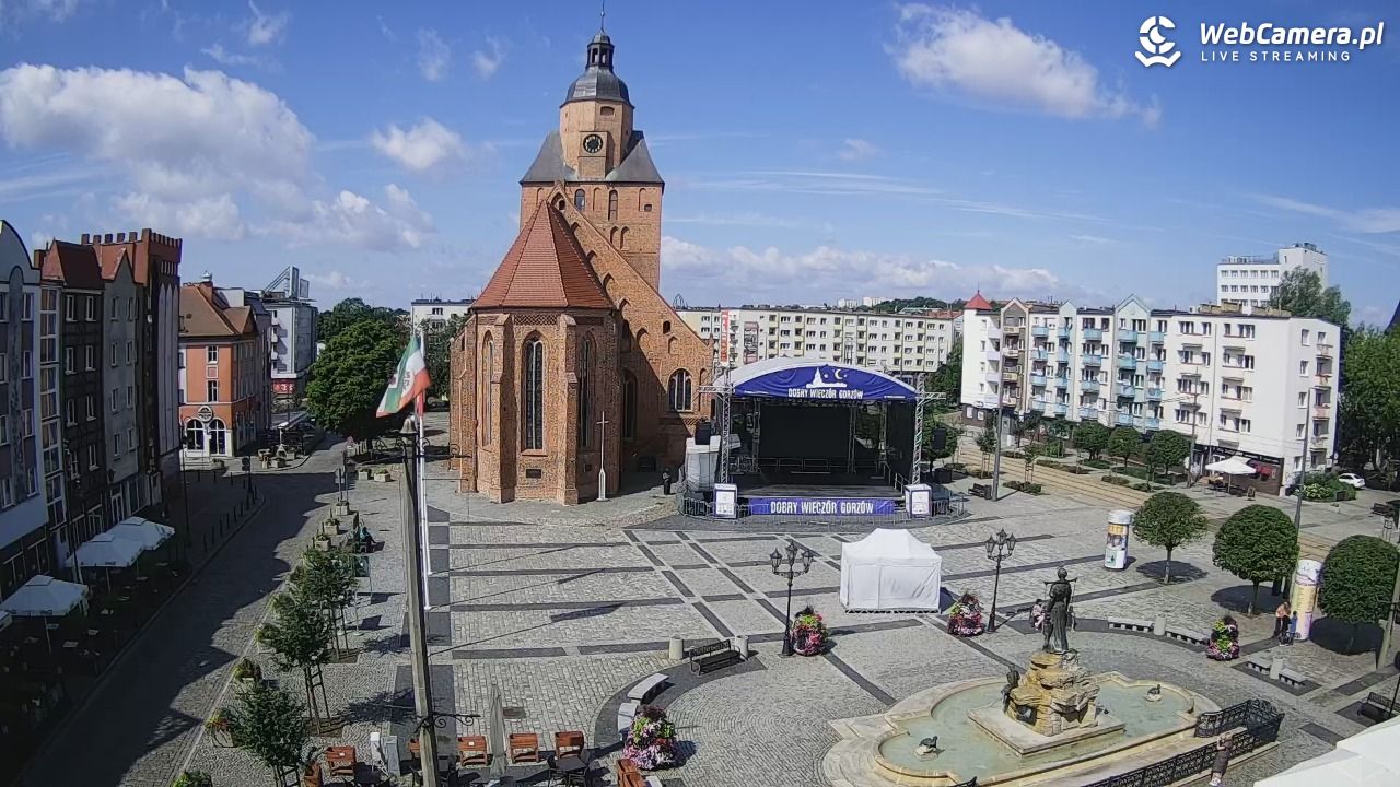 Gorzów Wielkopolski - widok na Katedrę - 18 lipiec 2026, 10:42