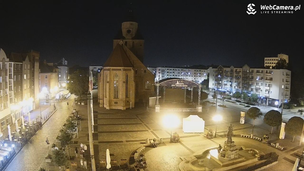 Gorzów Wielkopolski - widok na Katedrę - 17 lipiec 2026, 22:30