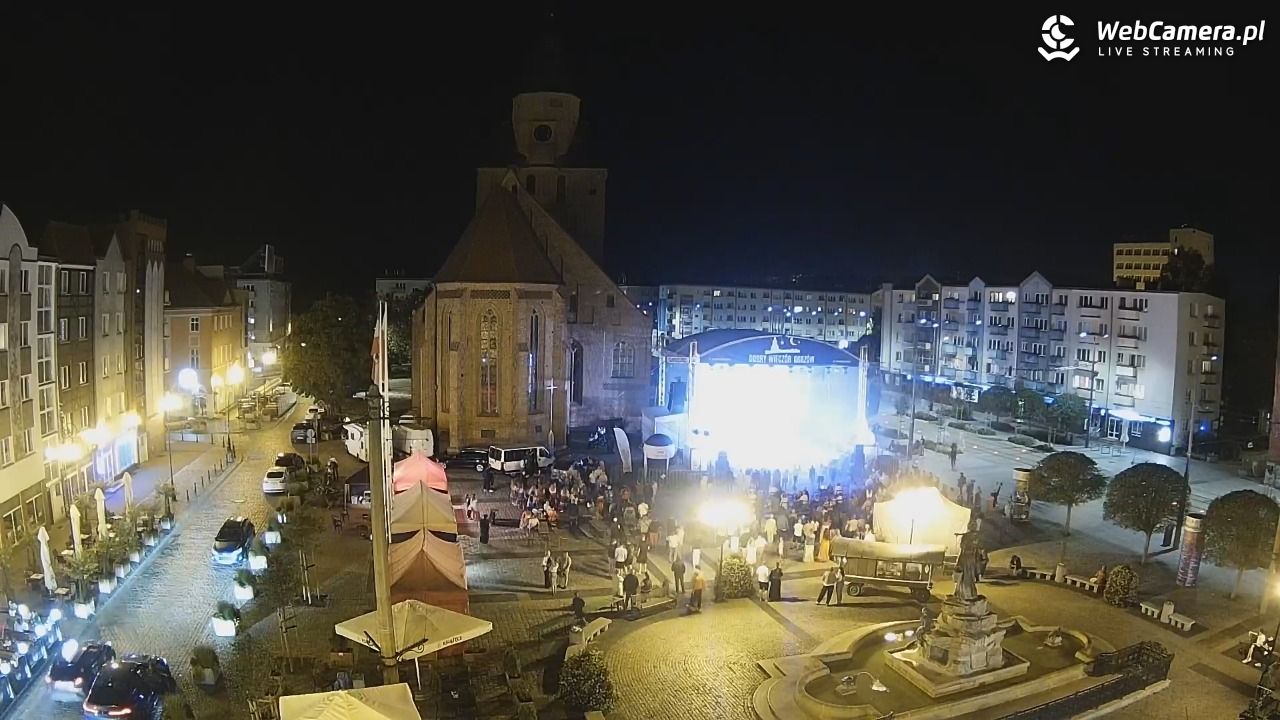 Gorzów Wielkopolski - widok na Katedrę - 17 sierpień 2025, 22:00