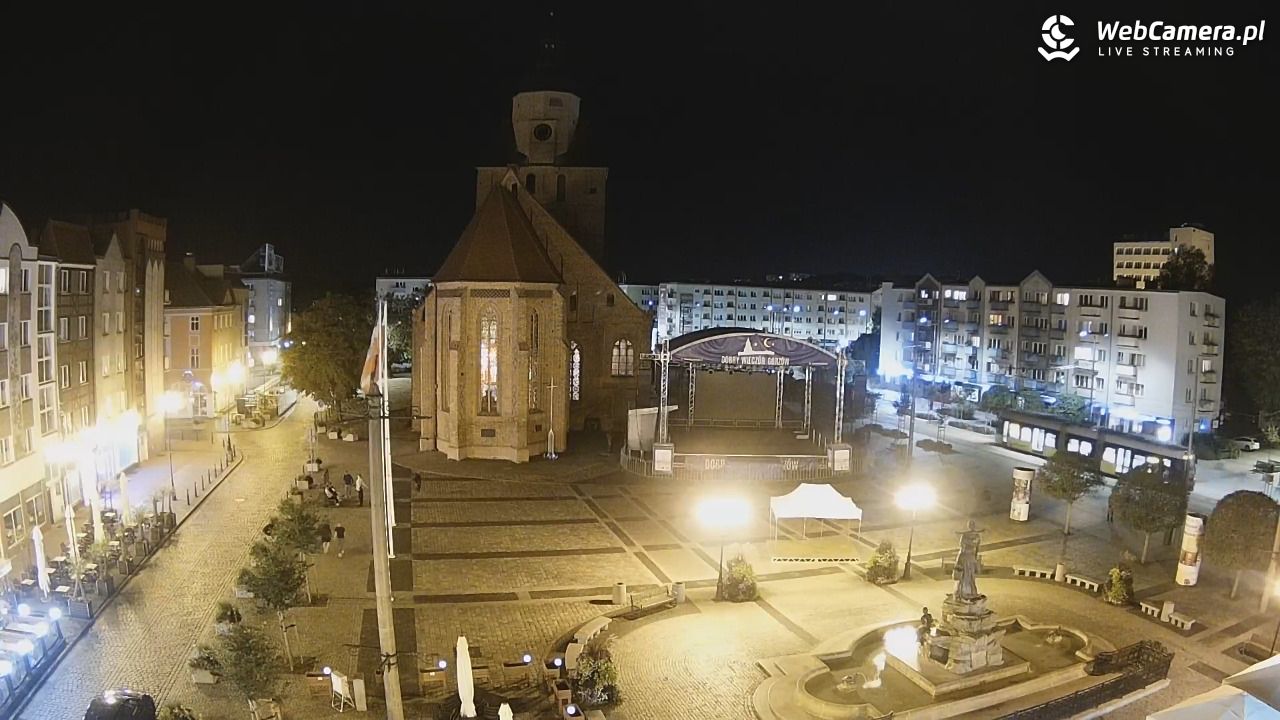 Gorzów Wielkopolski - widok na Katedrę - 01 wresień 2026, 21:46
