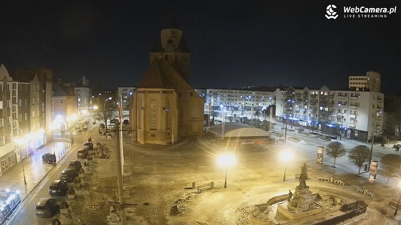 Gorzów Wielkopolski - widok na Katedrę - 31 styczeń 2026, 22:04
