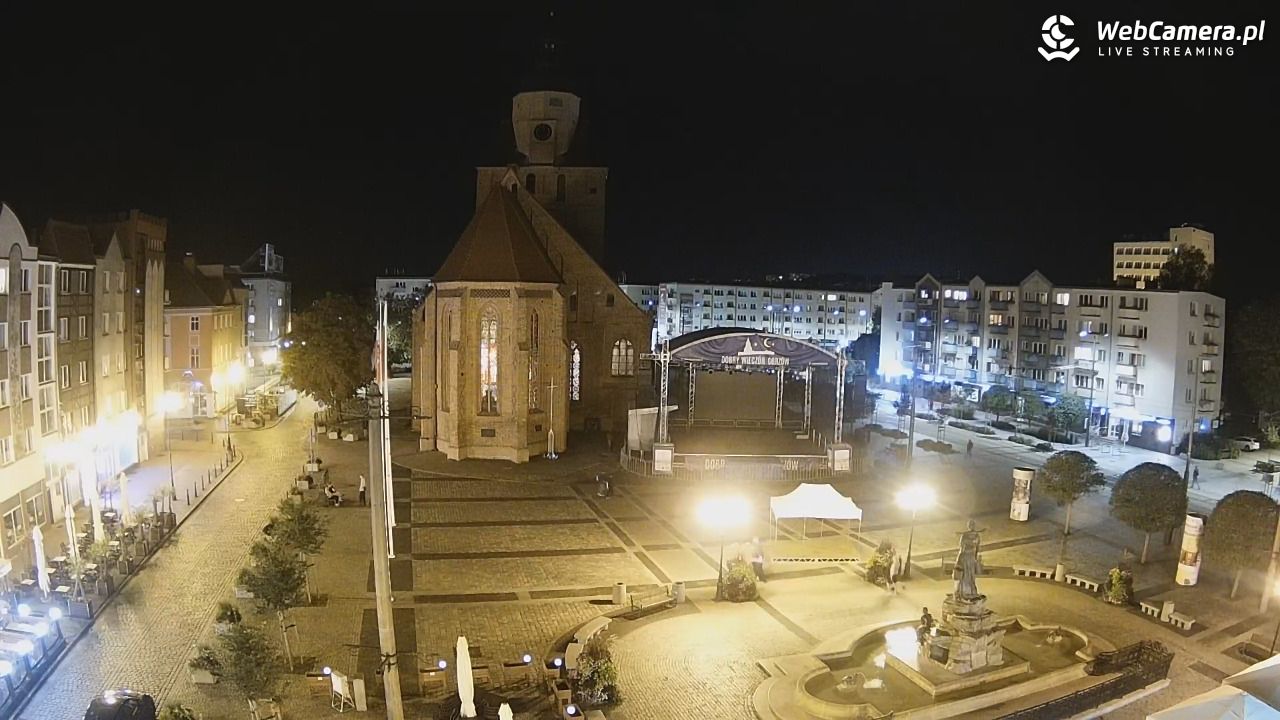 Gorzów Wielkopolski - widok na Katedrę - 01 wresień 2026, 21:46